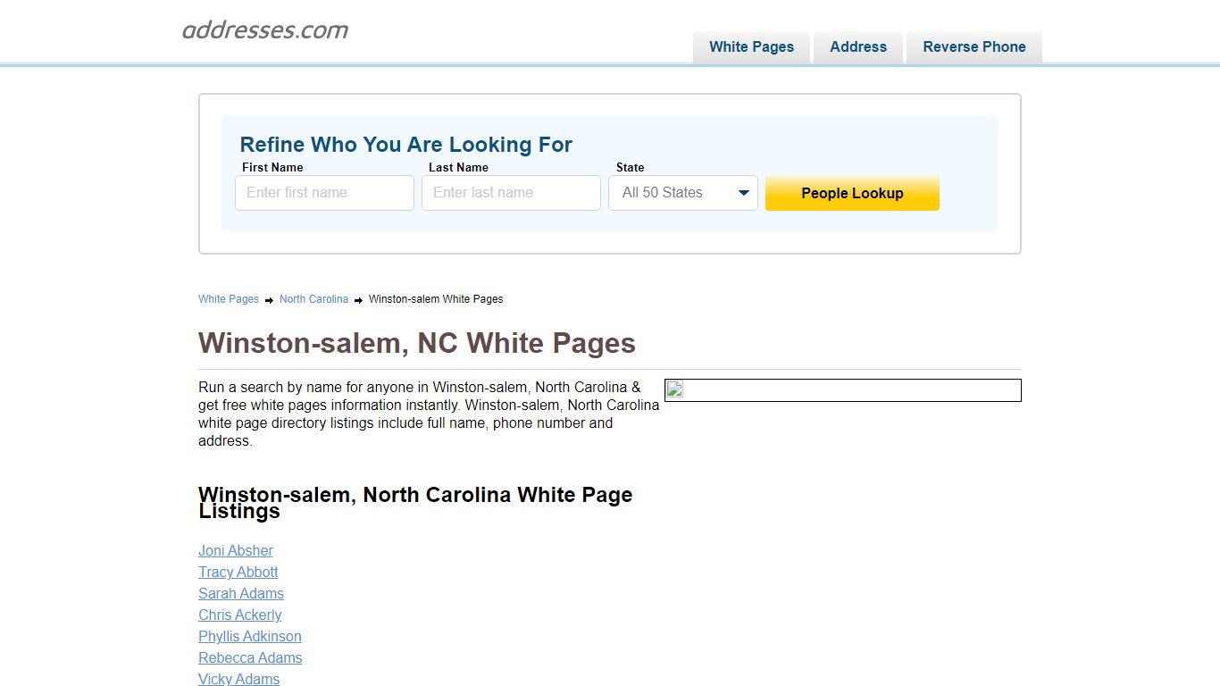 White Pages - Find People In | Addresses